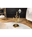 Invicta Interior Ronde bijzettafel WILDLIFE PEACOCK 60cm goud Metalen Peacock sculptuur met glazen blad - 44829