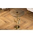 Invicta Interior Ronde bijzettafel WILDLIFE PEACOCK 60cm goud Metalen Peacock sculptuur met glazen blad - 44829