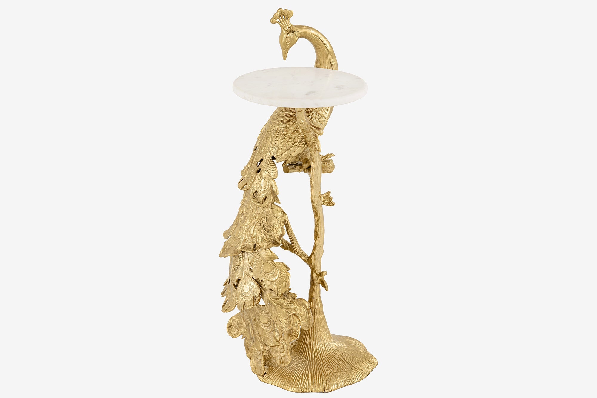Side table WILDLIFE PEACOCK 75cm goud - 44828