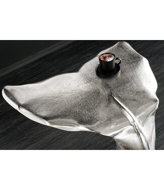 Invicta Interior Design Bijzettafel WILDLIFE Whale Fin 60cm zilver metaal handgemaakt - 44842 Invicta Interior Design Bijzettafel WILDLIFE Whale Fin 60cm zilver metaal handgemaakt - 44842