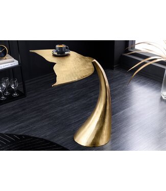 Invicta Interior Design salontafel WILDLIFE walvisvin 70cm goud metaal handgemaakt - 43472