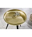 Invicta Interior Handgemaakte Bijzettafel ORIENT 55cm Messing Goud Ronde Metaal Gehamerd Design - 44351