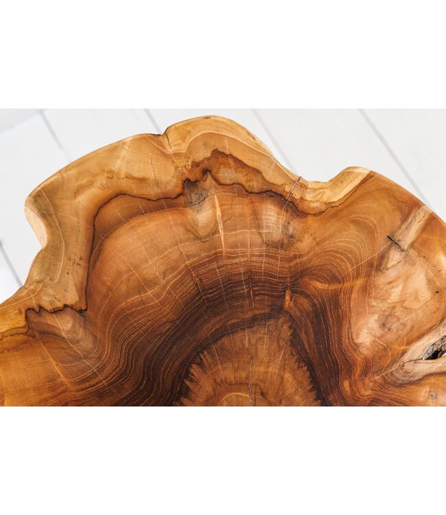 Invicta Interior Massief houten bijzettafel ROOT 70cm naturel teakhout gemaakt van wortelhout in paaldesign - 44714