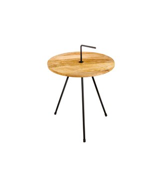 Invicta Interior Side table SIMPLY CLEVER 60cm naturel mango hout carrying zwart handle - 44349