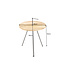Invicta Interior Handgemaakte bijzettafel SIMPLY CLEVER 60cm naturel mangohout met handvat - 44349