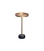 Invicta Interior Ronde bijzettafel TRAYFUL 60cm goud ijzer zwart marmeren voet handgemaakt - 44850
