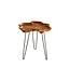 Invicta Interior Unieke bijzettafel WILD 65cm natuurlijke teakhouten haarspeldpoten salontafel - 44708