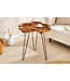 Invicta Interior Unieke bijzettafel WILD 65cm natuurlijke teakhouten haarspeldpoten salontafel - 44708