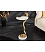 Invicta Interior Ronde bijzettafel WILDLIFE COBRA 65cm goud wit marmer slang sculptuur handgemaakt - 44830