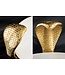 Invicta Interior Ronde bijzettafel WILDLIFE COBRA 65cm goud wit marmer slang sculptuur handgemaakt - 44830