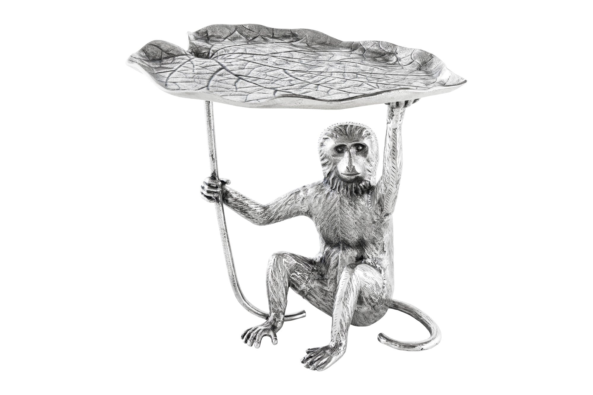 Side table WILDLIFE MONKEY 55cm silver - 44836