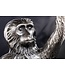 Invicta Interior Design Bijzettafel WILDLIFE MONKEY 60cm Zilver Metaal Handgemaakt - 44836