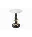 Invicta Interior Ronde bijzettafel WILDLIFE SNAKE 55cm Wit Marmer Goud Zwart Slang Sculptuur - 44831