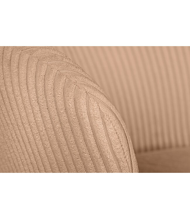 Invicta Interior Design Stoel LYON Roze Corduroy Zwart Metalen Poten - 44962