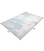 Invicta Interior Design Tapijt MARBLE 240x160cm Royal Blue Gold Marble Look Flatweave - 44432