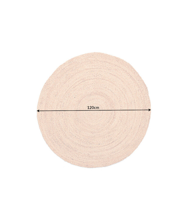 Invicta Interior Rond vloerkleed PURE NATURE 120cm Jute handgeweven platgeweven - 44433
