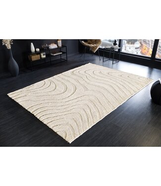 Invicta Interior Design Tapijt WAVE 240x170cm crème beige 3D effect - 43129