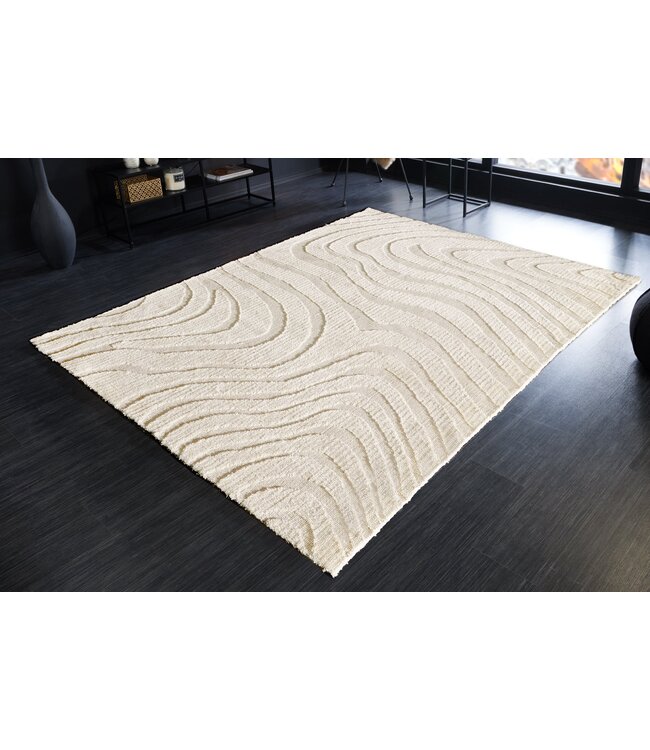 Invicta Interior Design Tapijt WAVE 240x170cm crème beige 3D effect - 43129
