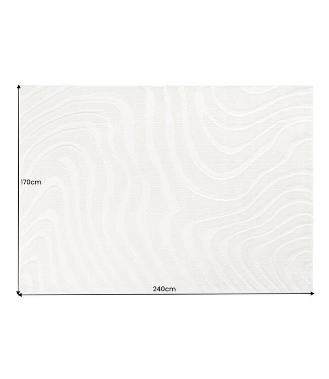 Invicta Interior Design Tapijt WAVE 240x170cm crème beige 3D effect - 43129