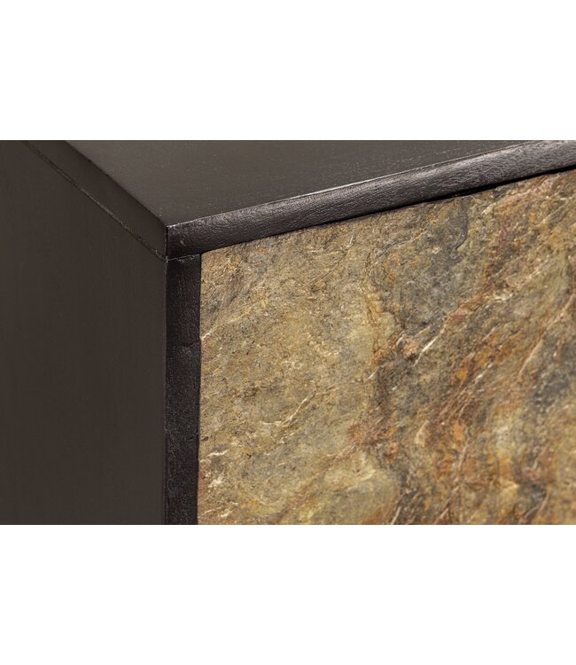 Invicta Interior TV Meubel MONTAIN SOUL 160cm hanging acacia naturel steen look zwart naturel - 44341