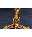 Invicta Interior Design bijzettafel CHAINS 40cm goud mangohout handgemaakt metalen rond kettingframe - 42233