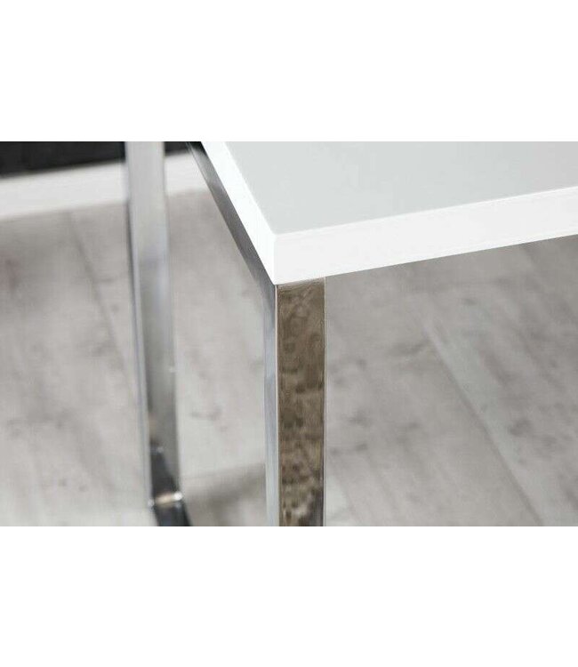 Invicta Interior Modern Bureau WIT BUREAU 160cm Witte Hoogglans Bureautafel - 21142