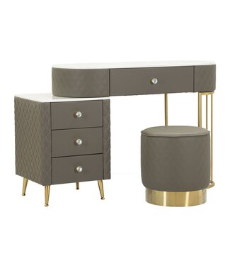 Mauro Ferretti BED BUREAU SHARON GRIJS MET KRUK CM 120X40X75 (AFMETING KRUK Ø36X39)
