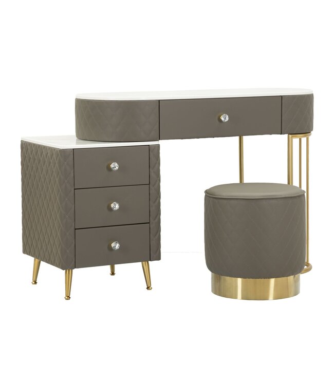Mauro Ferretti BED BUREAU SHARON GRIJS MET KRUK CM 120X40X75 (AFMETING KRUK Ø36X39)
