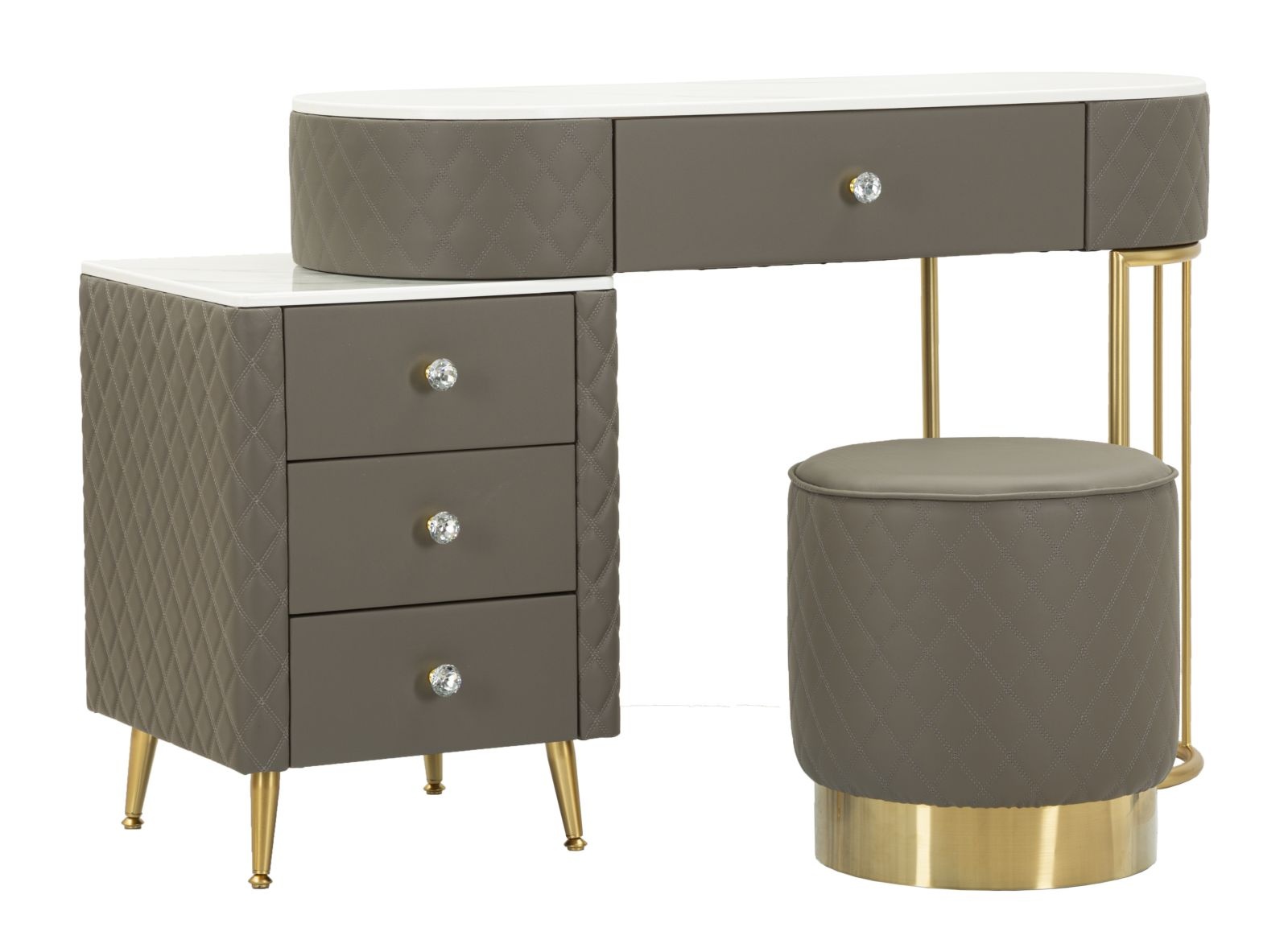 BED BUREAU SHARON GRIJS MET KRUK CM 120X40X75 (AFMETING KRUK Ø36X39) afbeelding
