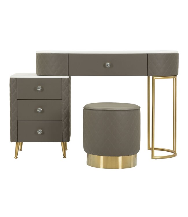 Mauro Ferretti BED BUREAU SHARON GRIJS MET KRUK CM 120X40X75 (AFMETING KRUK Ø36X39)