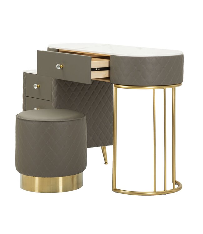 Mauro Ferretti BED BUREAU SHARON GRIJS MET KRUK CM 120X40X75 (AFMETING KRUK Ø36X39)