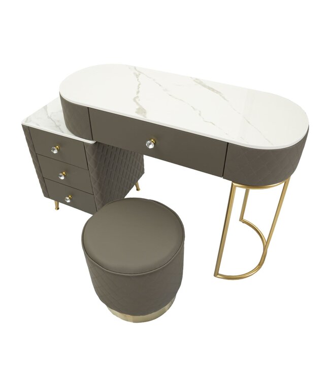 Mauro Ferretti BED BUREAU SHARON GRIJS MET KRUK CM 120X40X75 (AFMETING KRUK Ø36X39)