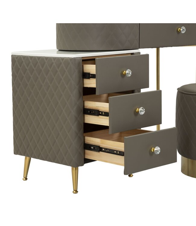 Mauro Ferretti BED BUREAU SHARON GRIJS MET KRUK CM 120X40X75 (AFMETING KRUK Ø36X39)