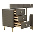 Mauro Ferretti BED BUREAU SHARON GRIJS MET KRUK CM 120X40X75 (AFMETING KRUK Ø36X39)