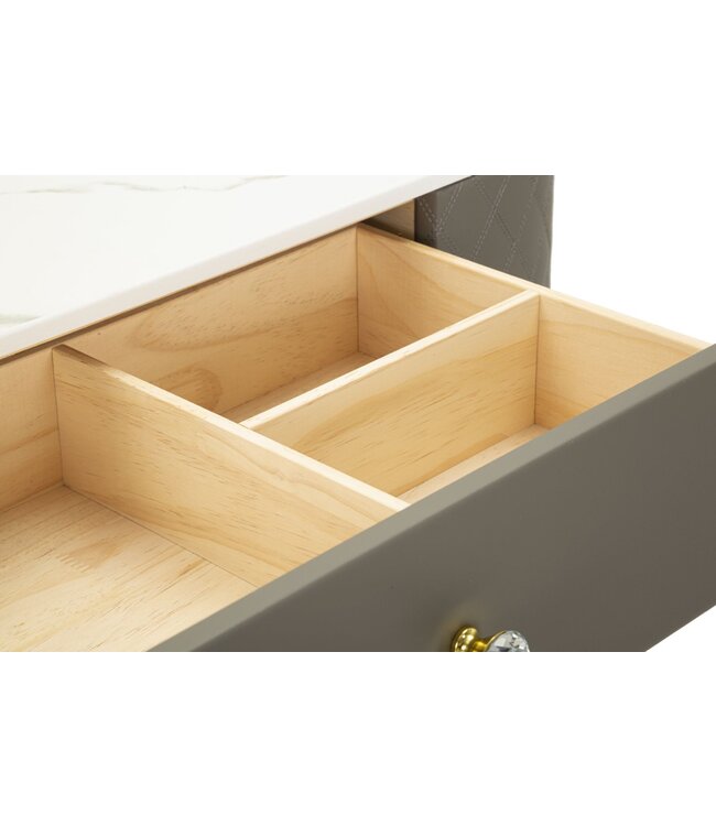 Mauro Ferretti BED BUREAU SHARON GRIJS MET KRUK CM 120X40X75 (AFMETING KRUK Ø36X39)