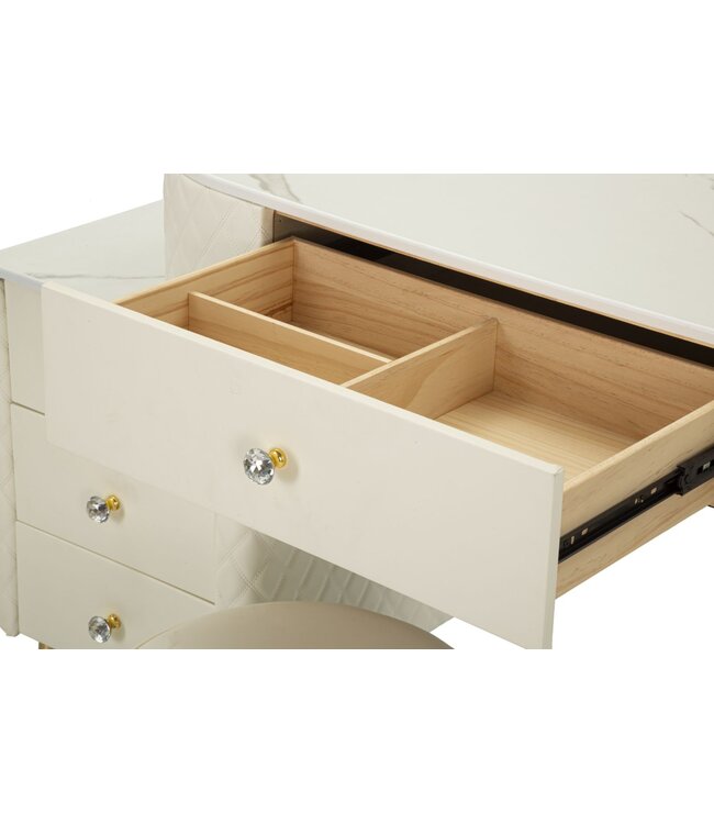 Mauro Ferretti BED BUREAU SHARON WIT MET KRUK CM 120X40X75 (AFMETING KRUK Ø36X39)