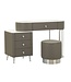 Mauro Ferretti BEDJE BUREAU SHARON GRIJS MET KRUK ZILVEREN POTEN CM 120X40X75 (AFMETING KRUK Ø36X39)