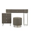 Mauro Ferretti BEDJE BUREAU SHARON GRIJS MET KRUK ZILVEREN POTEN CM 120X40X75 (AFMETING KRUK Ø36X39)