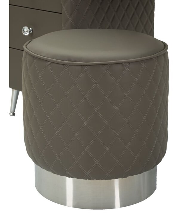 Mauro Ferretti BEDJE BUREAU SHARON GRIJS MET KRUK ZILVEREN POTEN CM 120X40X75 (AFMETING KRUK Ø36X39)