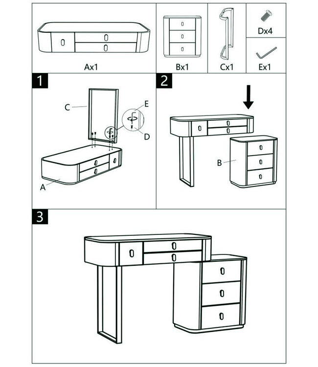 Mauro Ferretti BED BUREAU BEAUTY 120X40X75