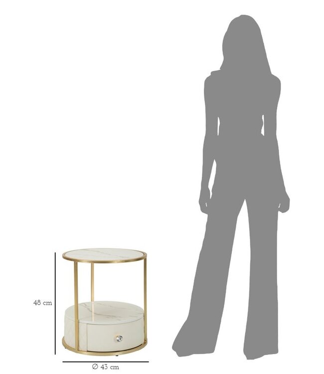 Mauro Ferretti NACHTKASTJE SHARON CM Ø 43X48