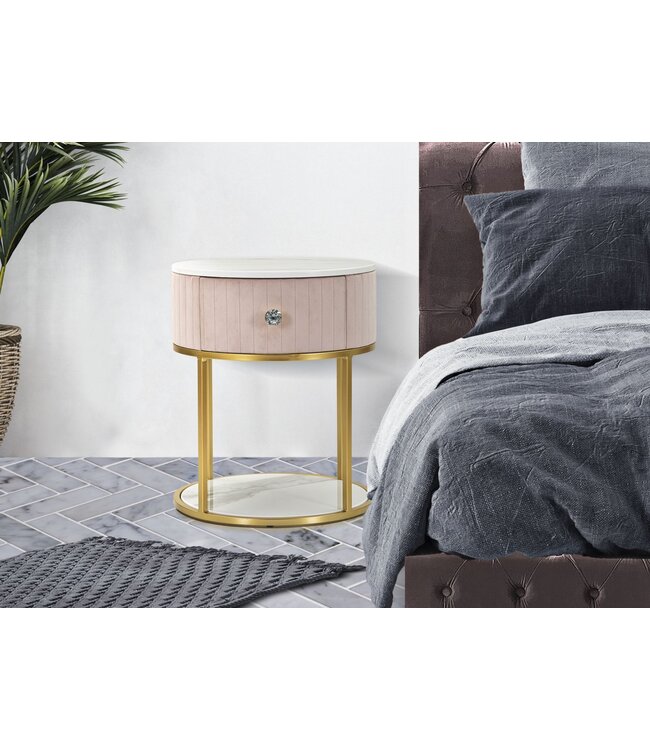 Mauro Ferretti NACHTKASTJE MONTPELLIER ROZE CM Ø 42X48