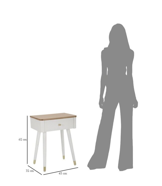 Mauro Ferretti BED SIDE MATERA CM 45X32X62