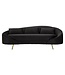 Mauro Ferretti BANK 3 ZITS OSLO MET KUSSENS ZWART CM 185X84X68