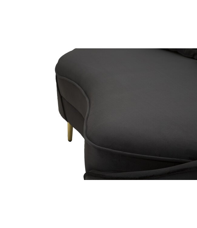 Mauro Ferretti BANK 3 ZITS OSLO MET KUSSENS ZWART CM 185X84X68