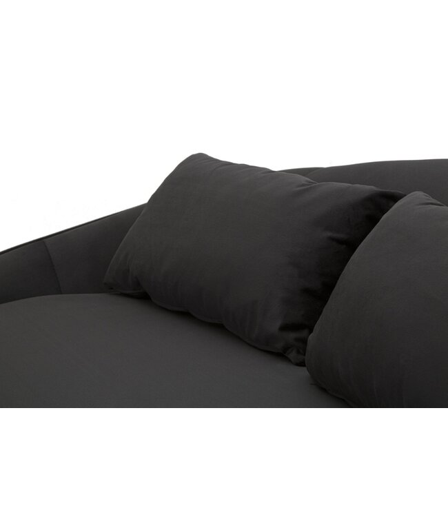 Mauro Ferretti BANK 3 ZITS OSLO MET KUSSENS ZWART CM 185X84X68