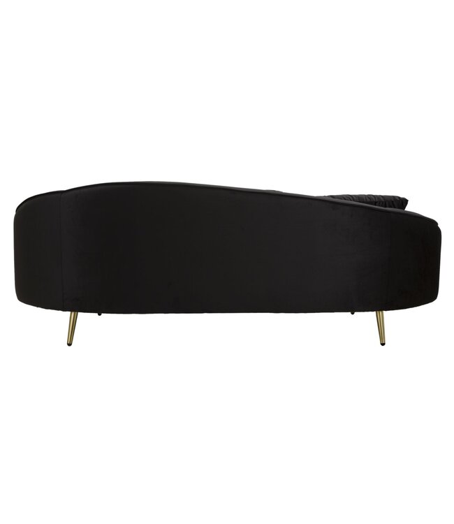 Mauro Ferretti BANK 3 ZITS OSLO MET KUSSENS ZWART CM 185X84X68