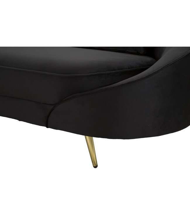 Mauro Ferretti BANK 3 ZITS OSLO MET KUSSENS ZWART CM 185X84X68