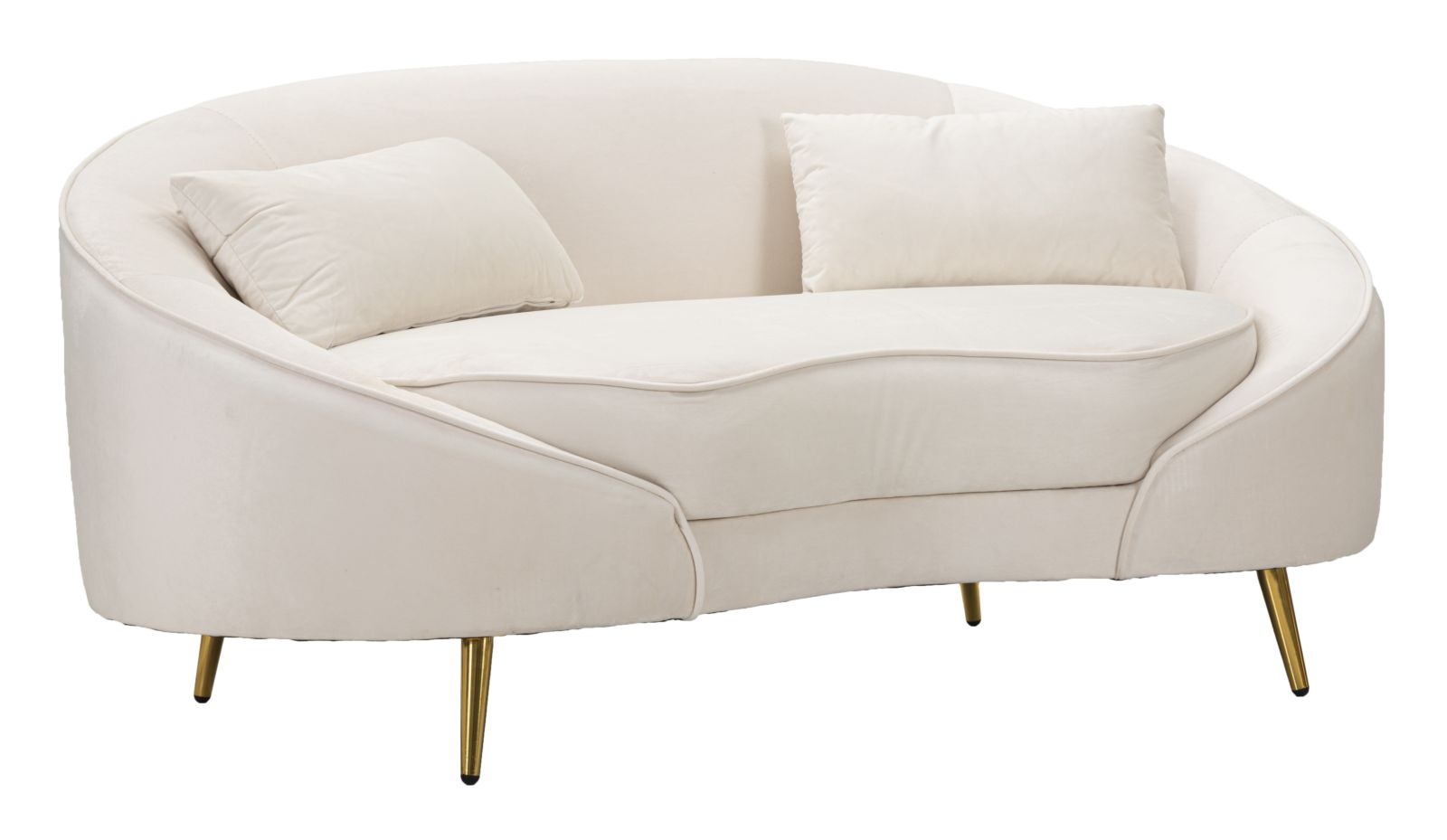 SOFA 2 ZITS OSLO MET KUSSENS CRÈME CM 148X84X68 afbeelding