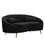 Mauro Ferretti SOFA 2 ZITS OSLO MET KUSSENS ZWART CM 148X84X68